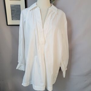 Anthropologie White Mini Shirt Dress